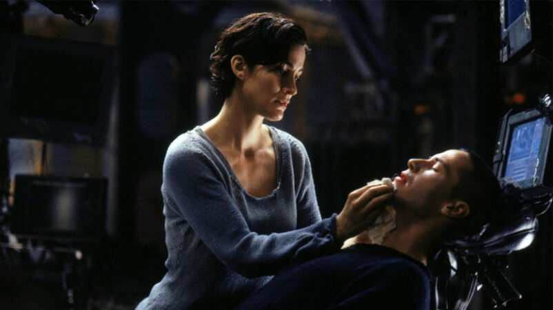 matrix avec Carrie-Ann Moss et Keenu Reeves