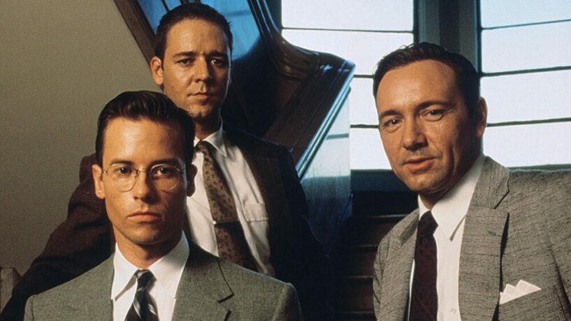 l.a confidential guy pearce, kevin spacey, russell crowe