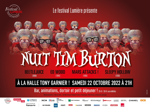 tim burton nuit festival lumiiere