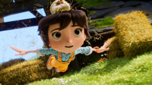 la fille dans les nuages